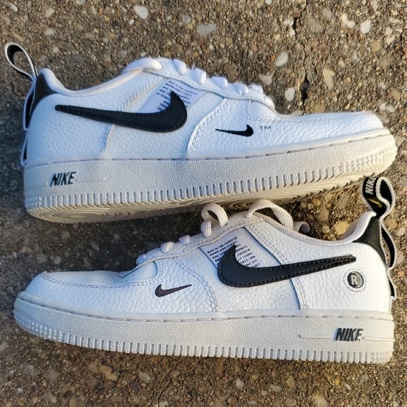 Nike Air Force 1 Utility Low LV8 White Black AF1 Sneakers Youth 1.5 AV4272-100